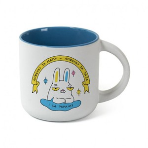 Чашка "Кролик" голубая