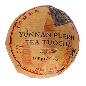 Специальный чай "Пу Эр Шу прессованный "Три пагоды" (туо ча), 100 г